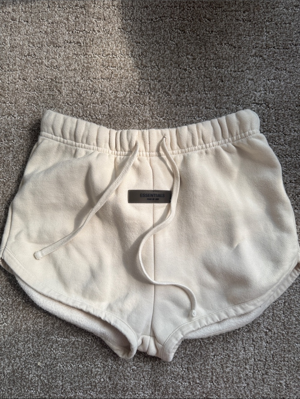 Essentials Cream Athletic Lounge Shorts